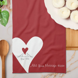 Pano De Prato Pássaros Simples Modernos Personalizados em Amor C