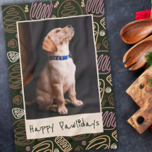 Pawlidays Felizes Preto-Rosa Uma Linha Foto Pet