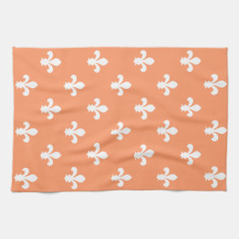 Pano De Prato Peach Southern Cottage Fleur de Lys