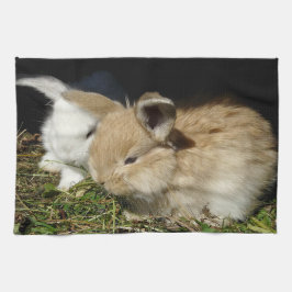 Pano De Prato Pequenos coelhos fofos bonitos
