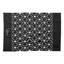 Pérolas Art Déco Preto e Branco Monogramadas