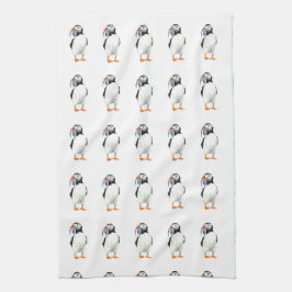 Pano De Prato Puffin Tea towel