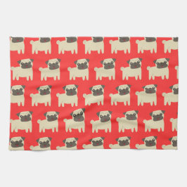 Pano De Prato Pug Life Kitchen Towel