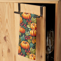 Pumpkins nas Folhas com Berries