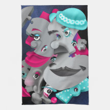 Quebra-cabeça Surreal face Tea Towel