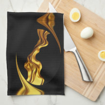 Redemoinho Opulento Líquido Dourado Preto Monocro