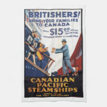 Retro Canada British Steamship Migration poster,