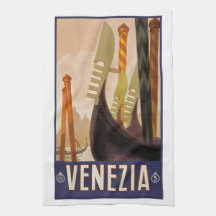 Retro Veneza Itália Venezia Itallia poster de viag