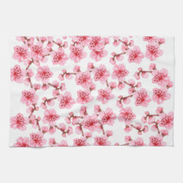 Pano De Prato Romantic pink Cherry blosson