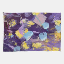 Roxo e Amarelo Vibrantes, Arte Abstrata 
