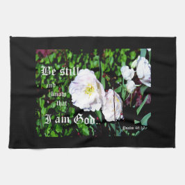 Pano De Prato Salmo De Tulipas Duplas 46:10