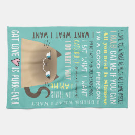 Pano De Prato Siamese Cat Funny