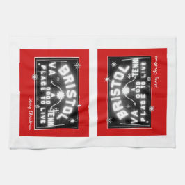 Pano De Prato Slogan de Bristol com cartão de Natal