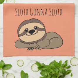 Pano De Prato Sloth Gonna Sloth Kitchen Towel