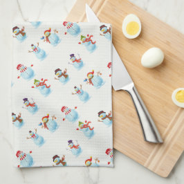 Pano De Prato Snowmen de Natal