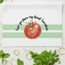 Toalhas de Cozinha Divertidas Tomates Amo Você