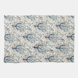 Pano De Prato Tons da Floresta de Arte Folical Whimsical