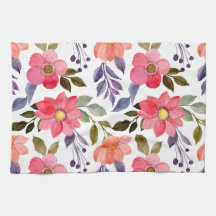 Torre de flores de aquarela