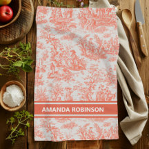 Torre laranja de jouy impressa