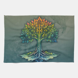 Pano De Prato Tree of Life Shifting Dawn 