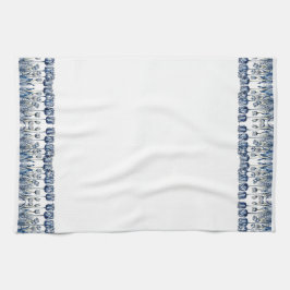 Pano De Prato Tulipas no Azul Delft