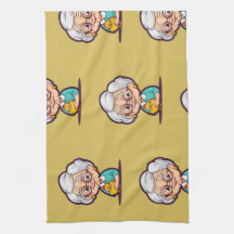 Velha senhora com frango