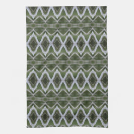 Pano De Prato Verde decorativo e Cinzas