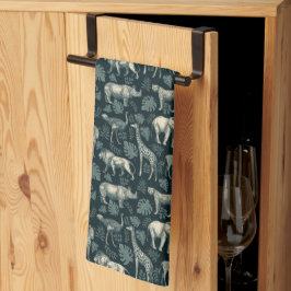 Pano De Prato Vintage Safari African Animal Kitchen Towel