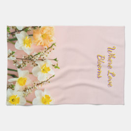 Pano De Prato Where Love Blooms Kitchen Towel | Spring Romance