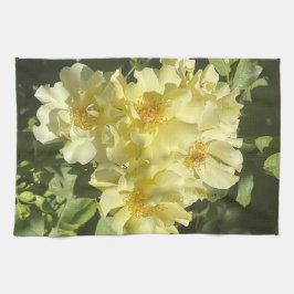 Pano De Prato Yellow Botanical Flowers