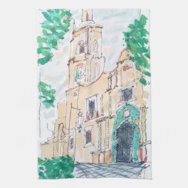 Pano De Prato Yellow Church