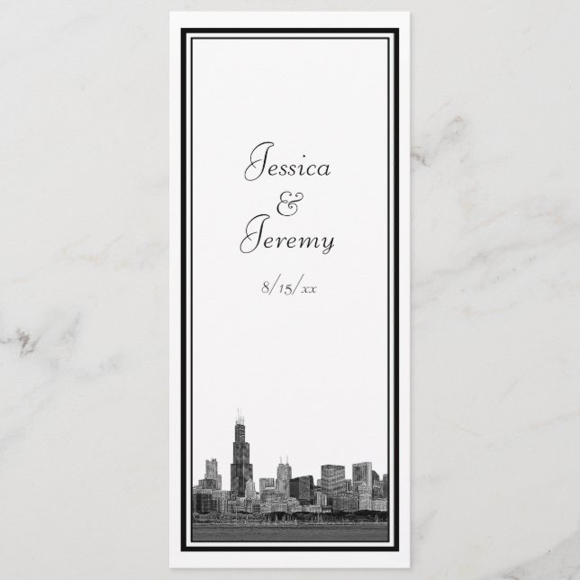 Panorama de Chicago Gravado Programa de Casamento  (Frente)