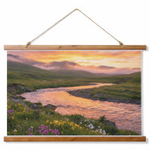 Panorama do Rio do Pôr do Sol – Poster e Tapeçaria