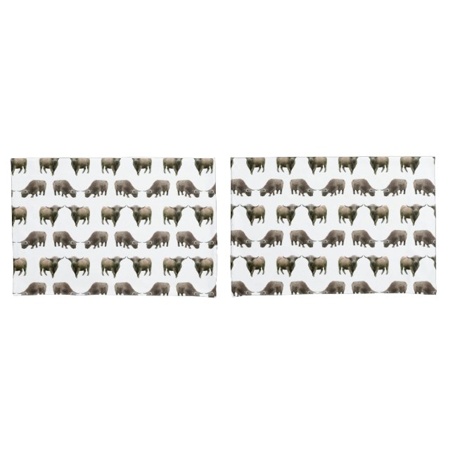 Panos de fronhas Frenzy Highland Cow (escolha a co (Frente - conjunto)