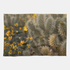 Panos De Prato Cactus e flores selvagens