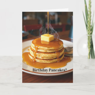 Panquecas de Aniversário? Cartão de Aniversário