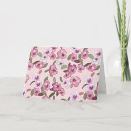 Pansias - Cartão de Saudação Pálido Rosa