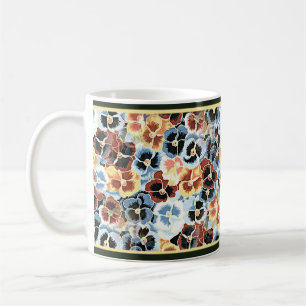 Pansies azuis japoneses - caneca de café de 11