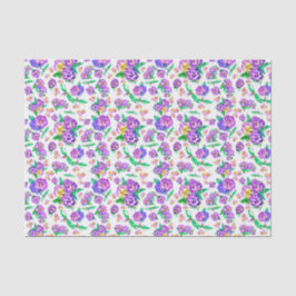 Pansies Papel tecidular de padrão