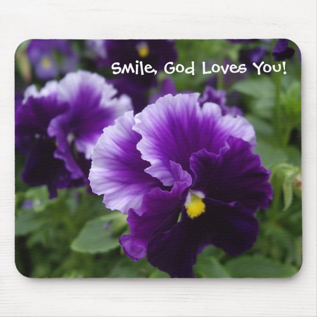 Pansies roxos Mousepad (Frente)