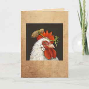 Pansy o frango com cartão de amendoim