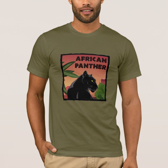 Pantera Africano na Camisa da Selva (Frente)