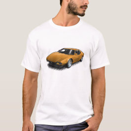 Pantera alaranjado no t-shirt branco
