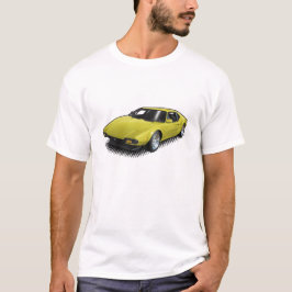 Pantera amarelo no t-shirt branco