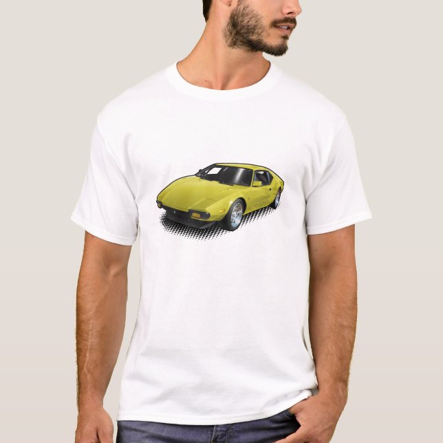 Pantera amarelo no t-shirt branco (Frente)