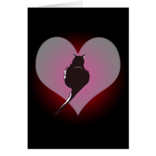 Pantera do gato preto meu cartão do coração