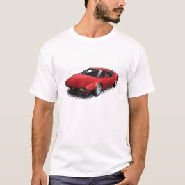 Pantera vermelho no t-shirt branco