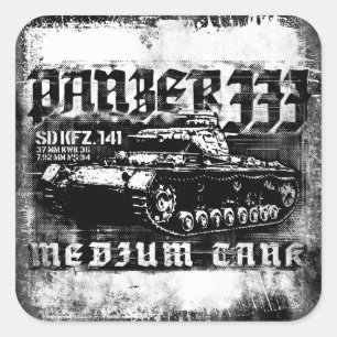 Panzer III Adesivos quadrados