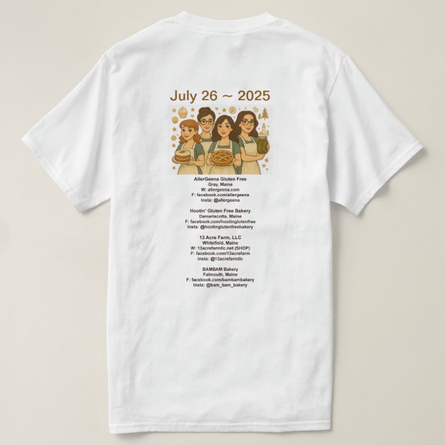 PÃO ARTISAN FAIR T-Shirt 4 bakers 2025 (Verso do Design)