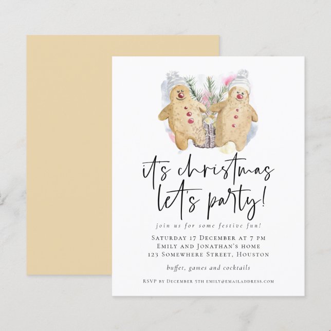 Pão de Gancho de Orçamento Homens Festa de Natal (Frente/Verso)